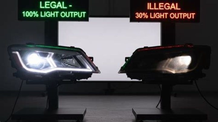 Are colored LED headlights illegal?
