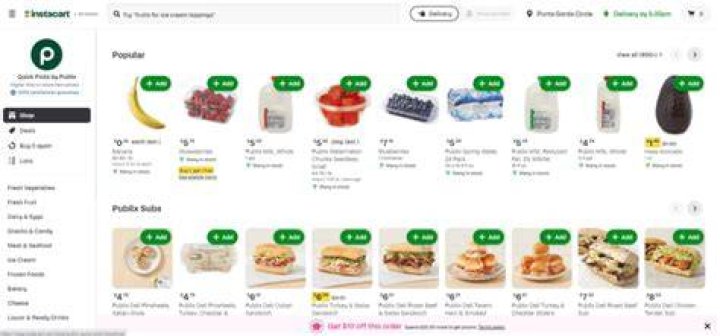 Are Publix prices higher on Instacart?