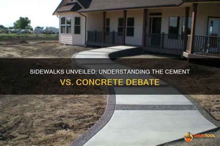 Are sidewalks made of cement or concrete?