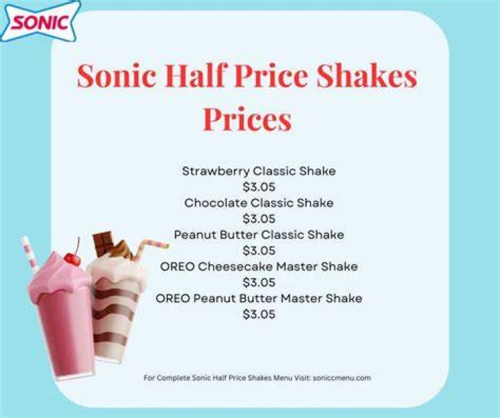 Are Sonic shakes still half price?