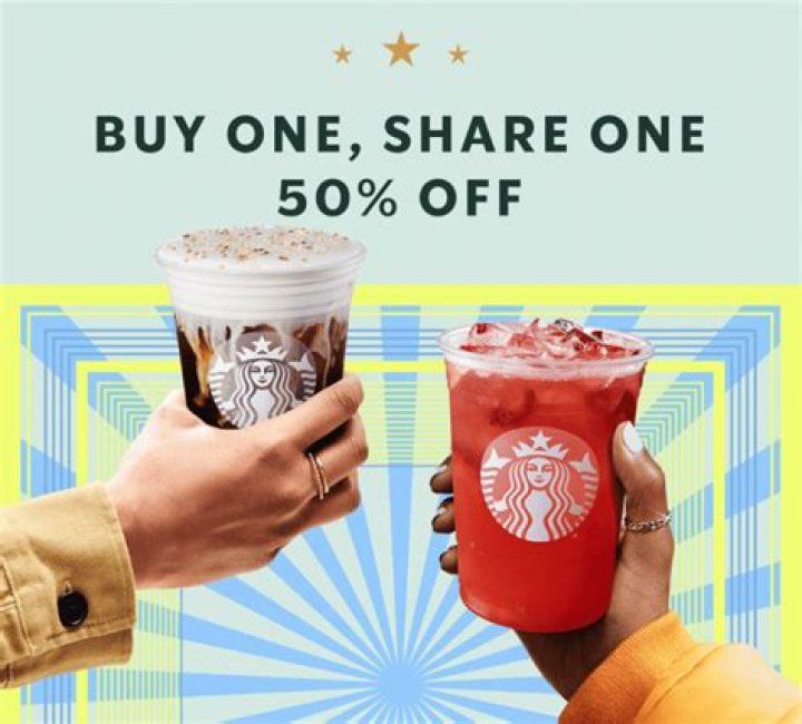 Are Starbucks doing 50 off?
