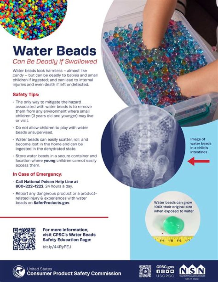 Are water beads dangerous if swallowed?