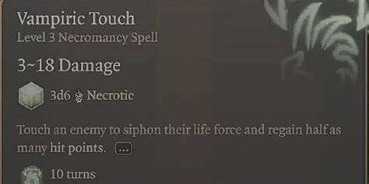 Can a familiar use vampiric touch?