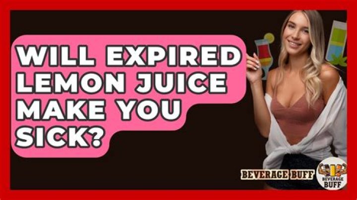 CAN expired juice make you sick?
