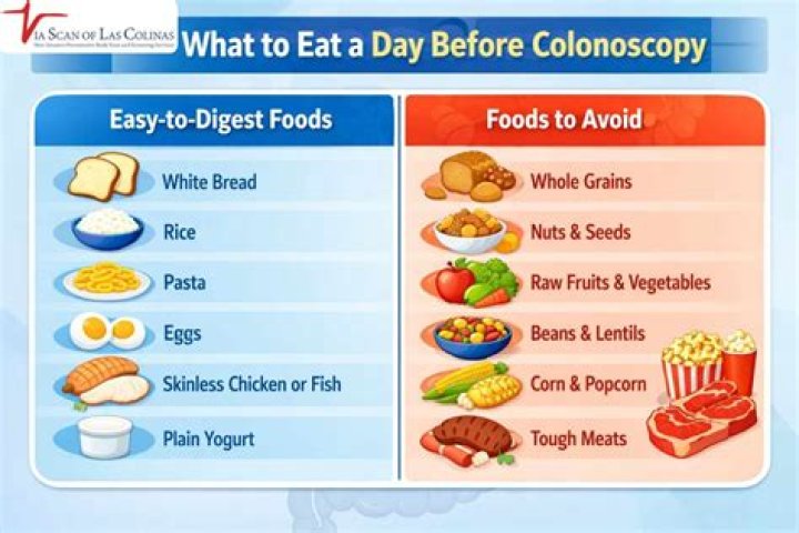 Can I eat a hamburger 2 days before a colonoscopy?