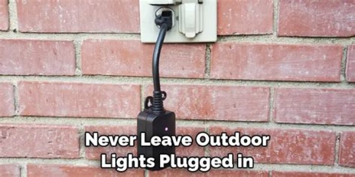 Can I leave outdoor lights plugged in?
