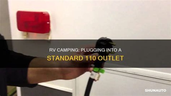 Can I plug my RV into a 110 outlet?
