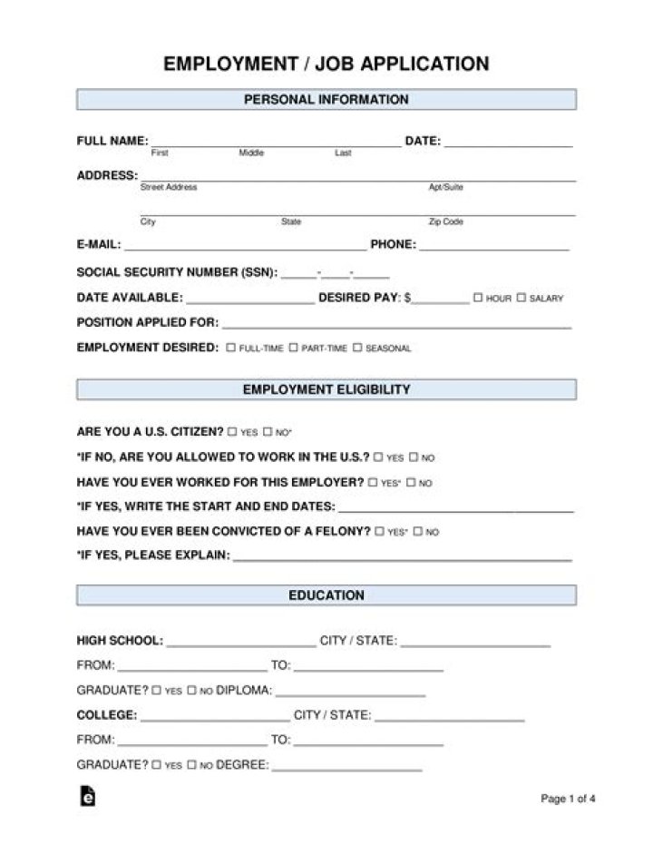 Can I print out a job application?