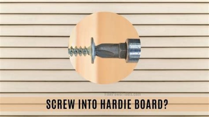 Can I screw into Hardie board?