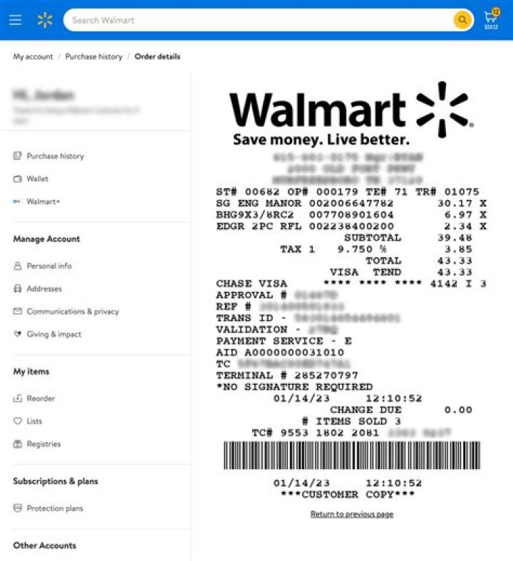 Can Walmart look up my purchase with debit card?