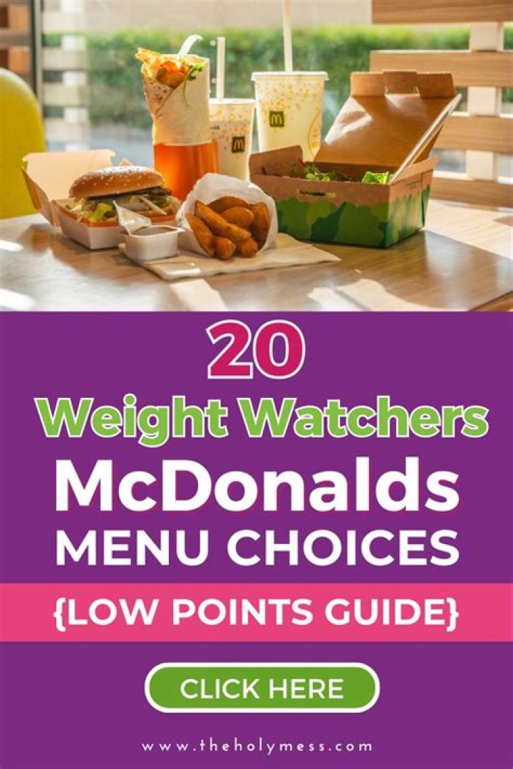 Can you eat mcdonalds on Weight Watchers?