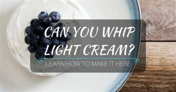 Can you freeze light thickened cream?