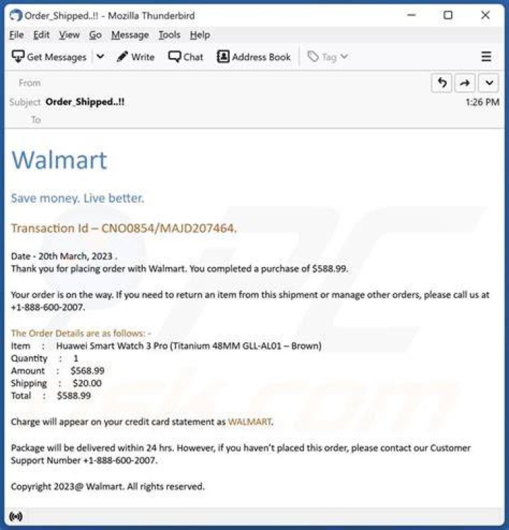 Can you get scammed on Walmart online?