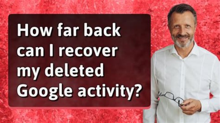 Can you recover deleted Google activity?
