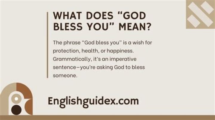 Can you say God bless you too?