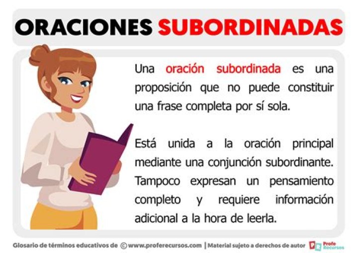 ¿Cómo saber cuál es la oracion subordinada?