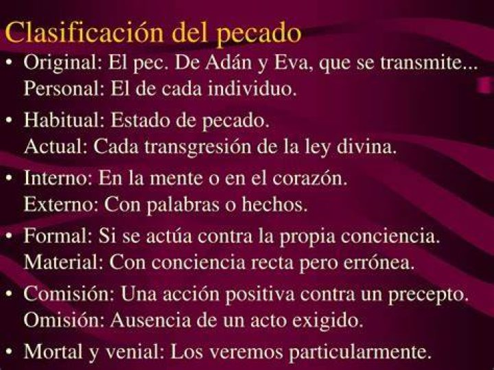 ¿Cuáles y cuántos son los pecados mortales?