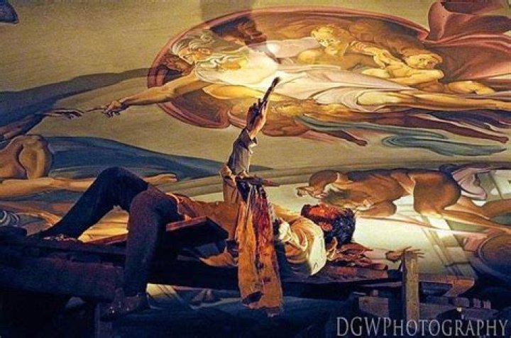 Did Michelangelo paint upside down?