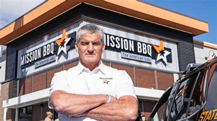 Do they play the national anthem at Mission BBQ?