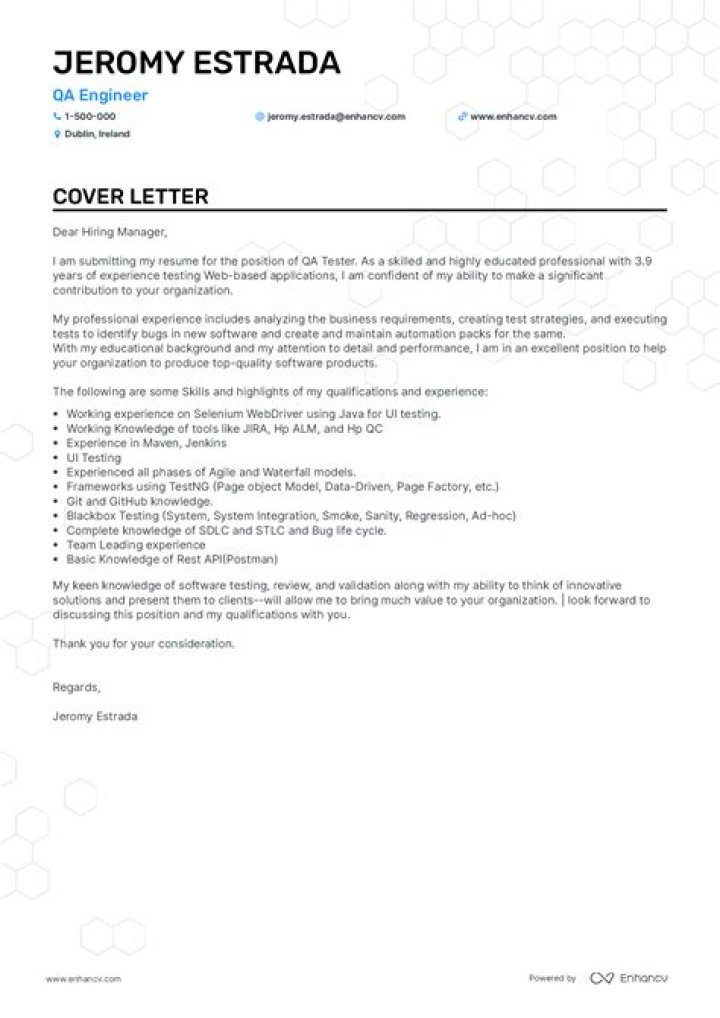 Do you have to have a cover letter to apply to Kroger?