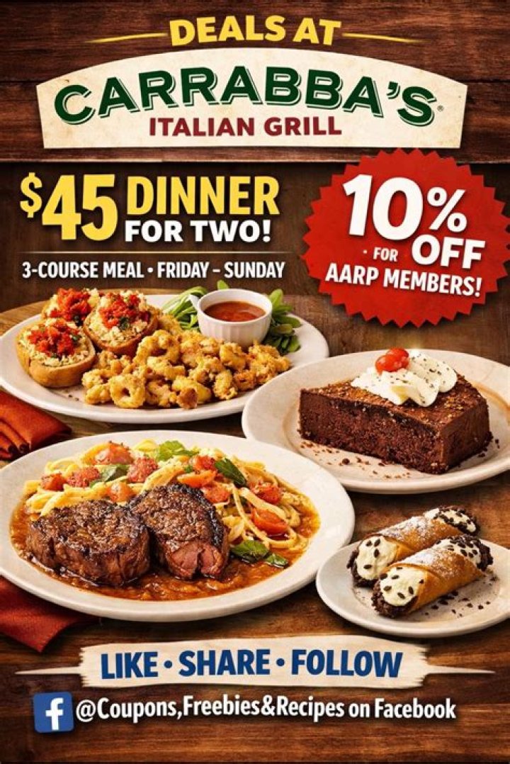 Does Carrabba’s have AARP discounts?
