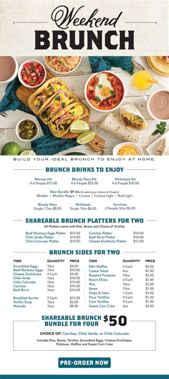 Does El Torito have brunch Saturday?