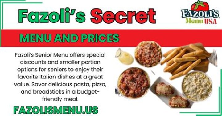 Does Fazoli’s have senior discount?