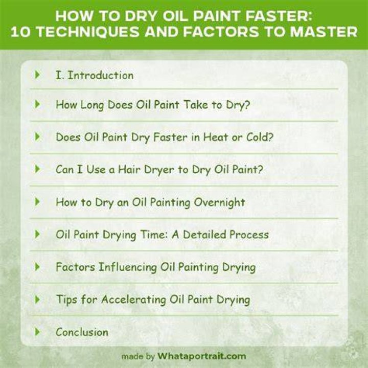 Does heat make oil paint dry faster?