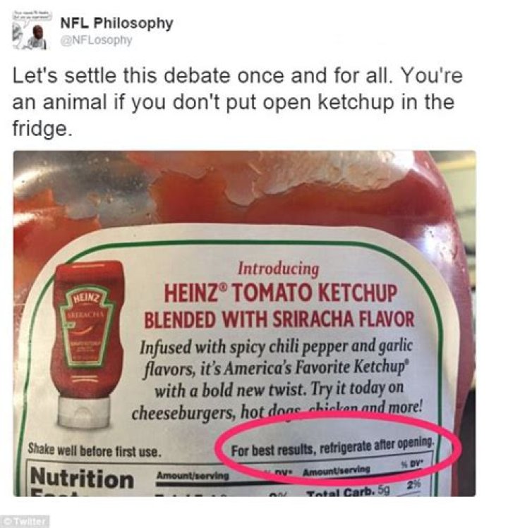 Does Heinz ketchup need to be refrigerated?