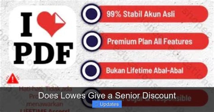 Does Lowes give a senior discount?
