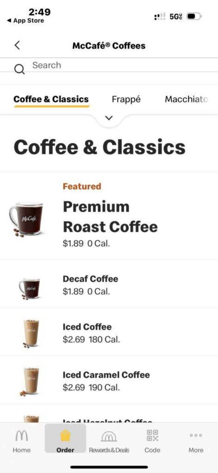 Does Mcdonalds have $1 coffee?