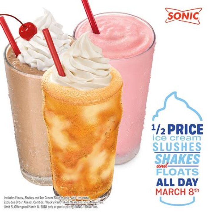 Does Sonic still have 1/2 price shakes?