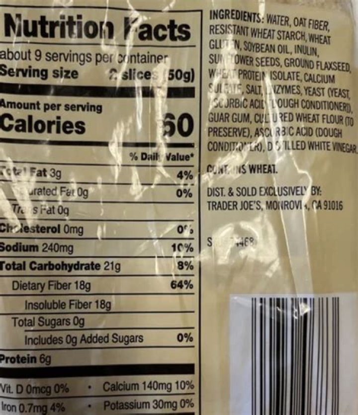 Does Trader Joe’s have no carb bread?
