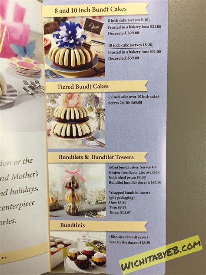 How big is a Bundtini from Nothing Bundt cakes?