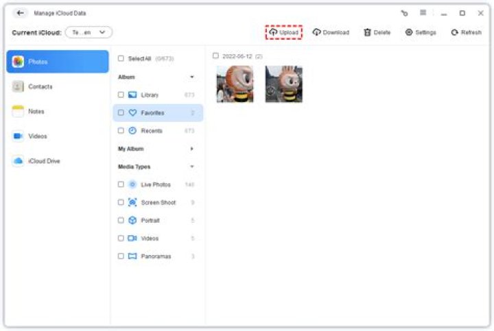 How can I upload my photos to iCloud?