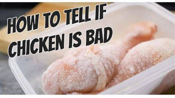 How can you tell if frozen chicken is bad?