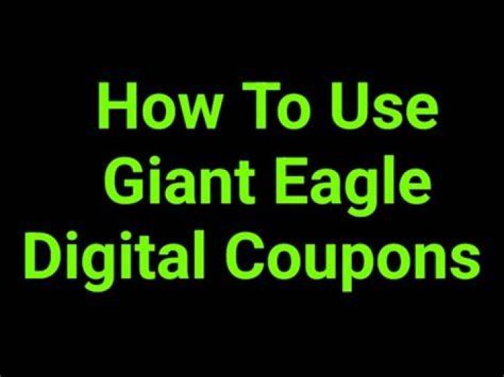 How do giant eagle digital coupons work?