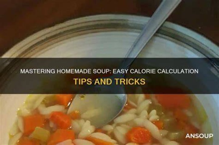 How do I calculate calories in homemade vegetable soup?