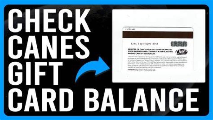 How do I check the balance on my Raising Cane’s gift card?