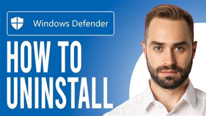 How do I completely uninstall Windows Defender?