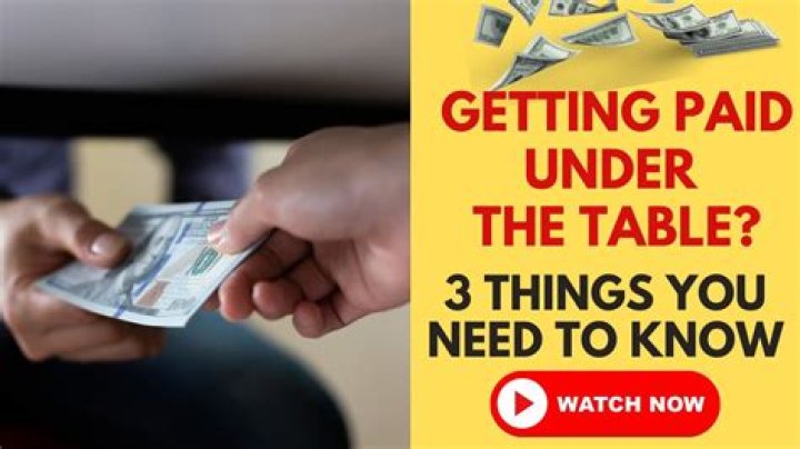 How do I get paid under the table?