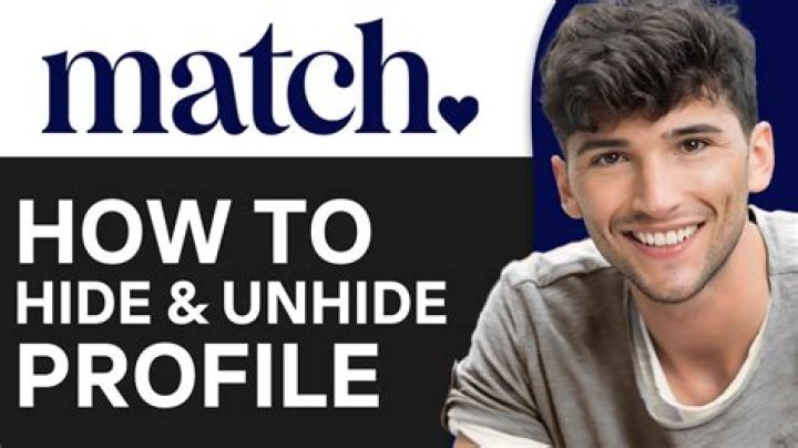 How do I hide my profile on Match app?