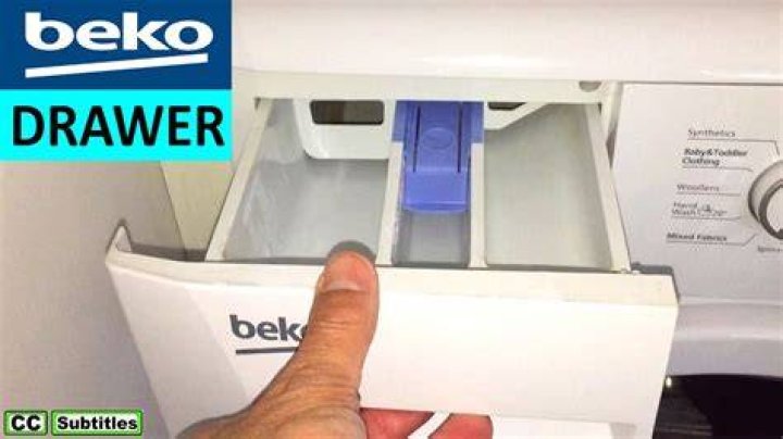 How do I remove Beko washing machine drawer?