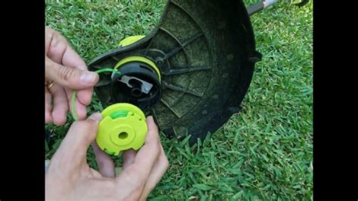 How do I remove the line from my Ryobi trimmer?