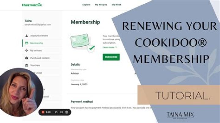 How do I renew my Cookidoo membership?
