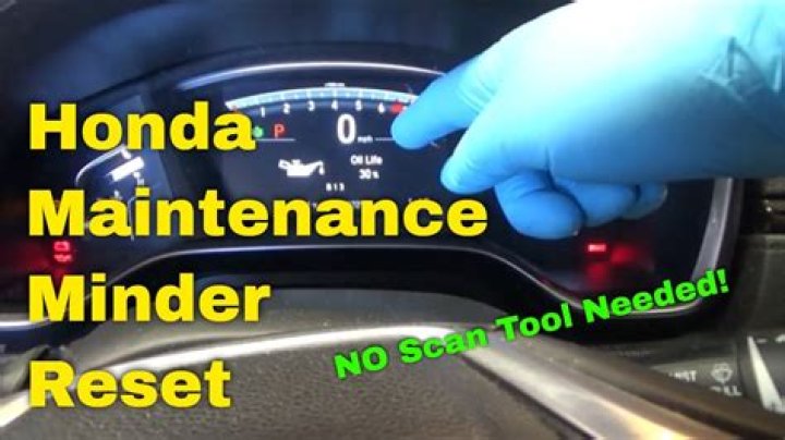 How do I reset my Honda Maintenance Minder?