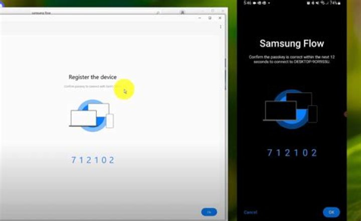 How do I screen mirror with Samsung flow?