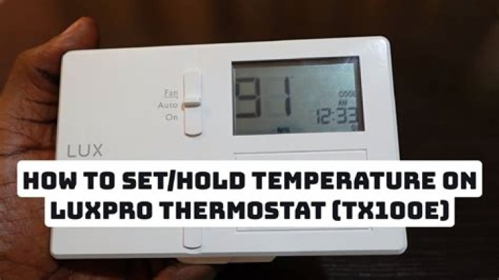 How do I set the temperature on my luxpro thermostat?