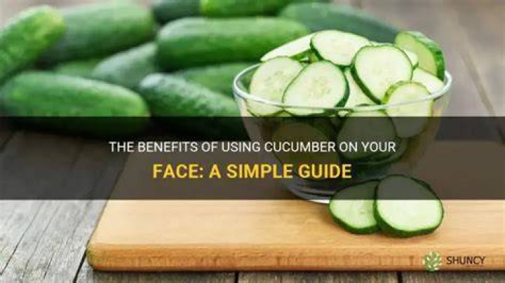 How do I use cucumber on my face?