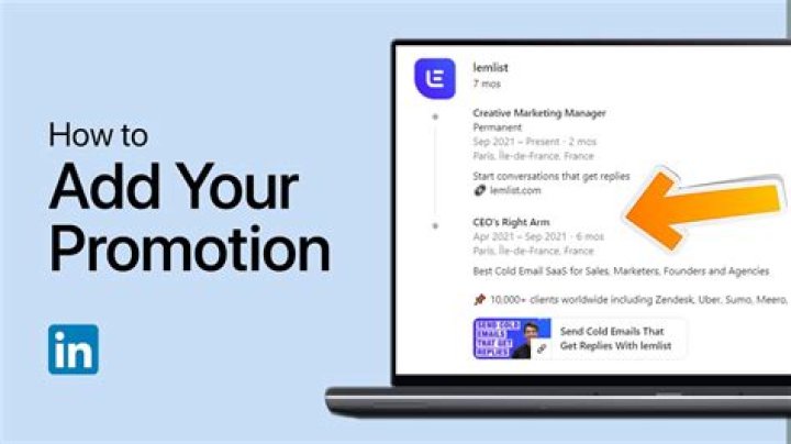 How do you add a promotion to LinkedIn?